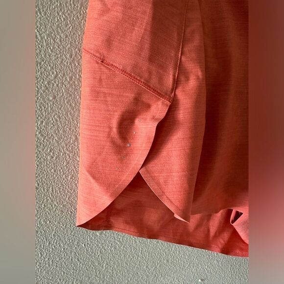 Athleta Run With It Space Dye Orange Textured 3.5” Short Size 1X - Picture 3 of 7